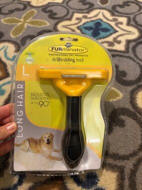 FURminator deShedding Tool for Dog Grooming Long Hair Large Dogs